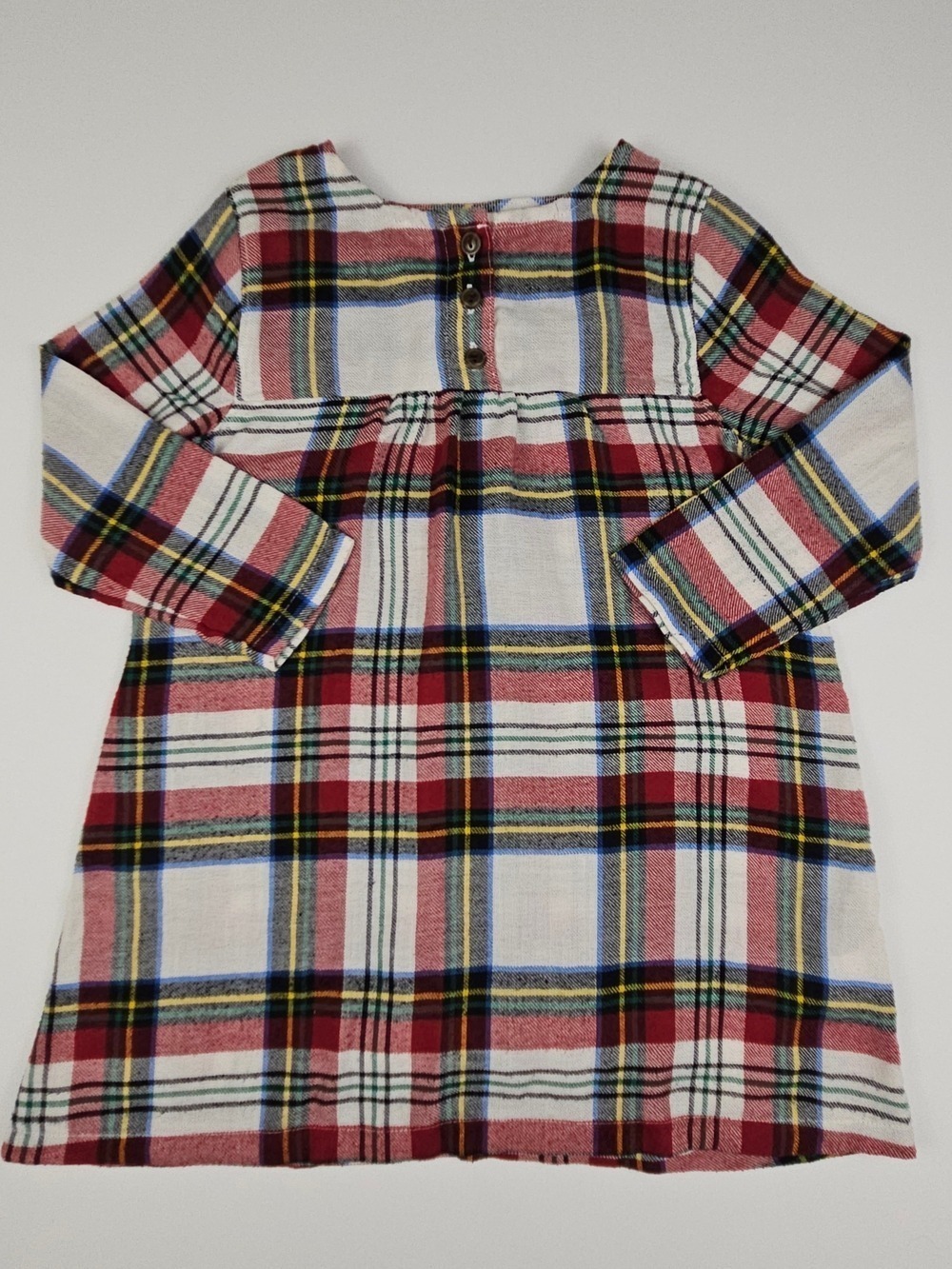 5/$25 Old Navy Plaid Christmas Nightgown Girls Size 3T Holiday Sleepwear